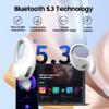 Blackview AirBuds 10 Open Ear Headphones,Wireless Earbuds Bluetooth 5.3 Air Conduction Sport Headsets with Earhooks,IPX7,Dual Microphone, for Running Workout White view 4