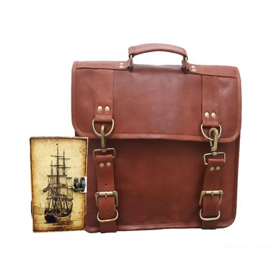 11x15 Inch Genuine Leather Messenger Shoulder Bag Vintage Crossbody Laptop & Tablets Satchel for Men & Women