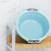 SASKATE Round Large Plastic Wash Basin, Thicken Anti Slip, Multi Functional Design, Easy to Carry view 2
