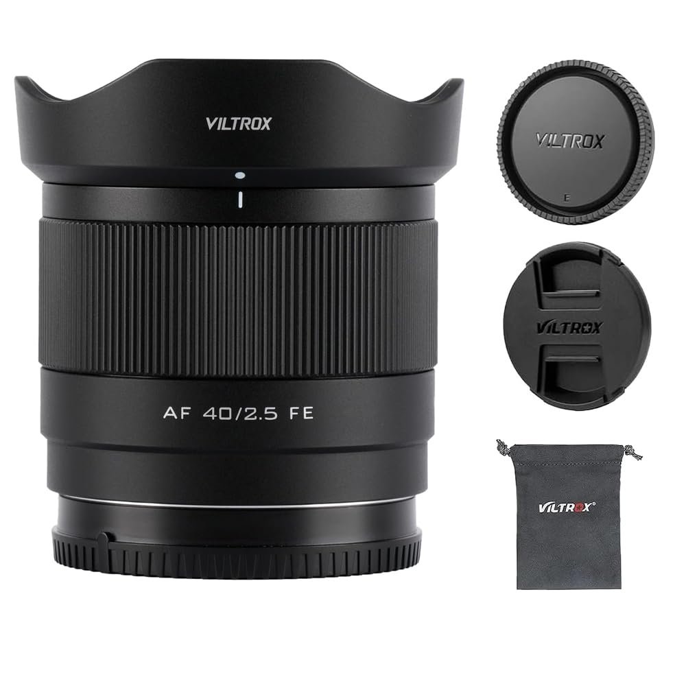 VILTROX AF 40mm f2.5 f/2.5 FE Mount Lens for Sony Mirrorless Cameras,Full Frame Auto Focus Lens for Sony E Mount a7RII a7SII a7SIII a7III a7RIII a7IV a7RIV ZV-E10 II a6700 a6600 a6400