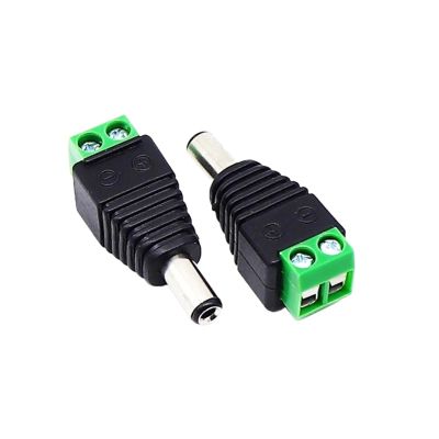 10 Pcs 12V 2.1 x 5.5mm 5.5 * 2.5mm DC Power Female Jack Adapter Connector for Led Strip Light 3528 5050 5630 5730(5.5X2.5mm Male)