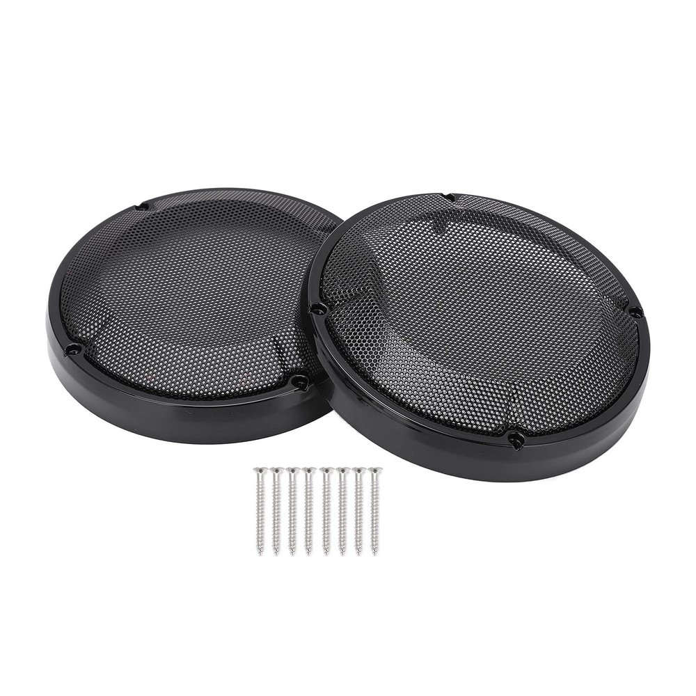 Excellent Quality Motorcycle Speaker Mesh Cover with Installation for Touring Glide Enthusiasts 1983-2020 (Glossy Black)