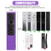 2 Pack Remote Cover for Samsung Smart TV, Silicone Protective Case for Samsung Solar Cell Remote 2021 2022 BN59-01357 BN59-01385 BN59-01265A Anti-Slip Remote Case (Purple not Glow + Red not Glow) view 3