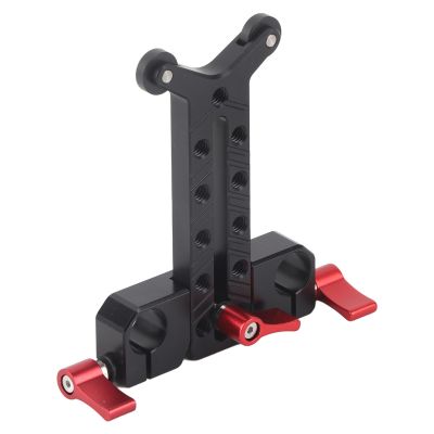 Lens Mount Lightweight Height Adjustable 2kg Loading Long Aluminum Alloy Lens Holder with Pulley for Camera Shoulder Rig
