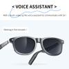 Fostex Polarized Smart Glasses with Voice Assistant, Bluetooth Glasses 10H Music 8H Call, 7-Day Standby, Ultra Light 36g for Driving Outdoor Running Small Face Fashion Gift view 2