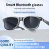 Fostex Polarized Smart Glasses with Voice Assistant, Bluetooth Glasses 10H Music 8H Call, 7-Day Standby, Ultra Light 36g for Driving Outdoor Running Small Face Fashion Gift view 3