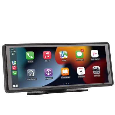 10.26 Touchscreen Wire Less Portable Car Stereo Android Auto, Car Play Navigation with Voice Control, Bluetooth Call Music, AUX FM Transmitter, Car Radio Receiver