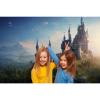 Magical Castle Backdrop Fantasy Castle with Rugged Path on Mountain Photography Background Mountains Pine Trees Under Dark Blue Sky Landscape Background Decorations Fantasy Castle Backdrop 9x6ft view 4