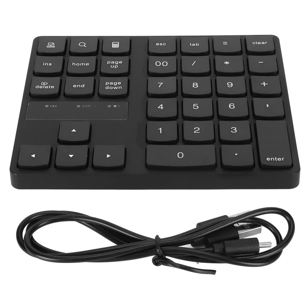 ANGGREK Numeric Keyboard, 35 Keys, Plug and Play Mini Numeric Keyboard, Low Noise, 32.8 Feet Distance for PC