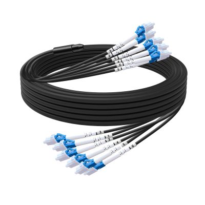 6 Core OS2 9/125um LC to LC Outdoor Fiber Optic Cable 50M/165FTArmored Fiber Optic CableLc to Lc Single Mode Industrial TPU LC Outdoor Fiber Optic Cable, OD-5mm,Direct Burial Fiber Optic Cable