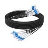 6 Core OS2 9/125um LC to LC Outdoor Fiber Optic Cable 50M/165FTArmored Fiber Optic CableLc to Lc Single Mode Industrial TPU LC Outdoor Fiber Optic Cable, OD-5mm,Direct Burial Fiber Optic Cable view 1