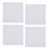 120mm PC Fan Dust Filter, 4pcs Magnetic Frame Computer Fan Grills Dust Mesh PC Cooler Filter Screen PVC, Dustproof Case Covers for Chicken Coop Vent Fan (White) view 1