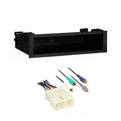Car Stereo Single Din Radio Dash Kit and Wire Harness for Compatible with for Toyota Camry, 1992-2001, with Factory Amplifier