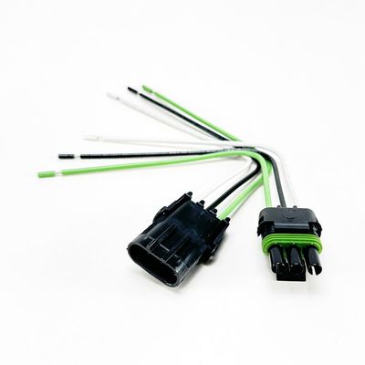 Aptiv (Delphi) Weatherpack 3 Pin Connector Pigtail Kit (12010717, 12015793), 16AWG USCG Certified 8.5" Tinned Boat Wires (Made in USA)