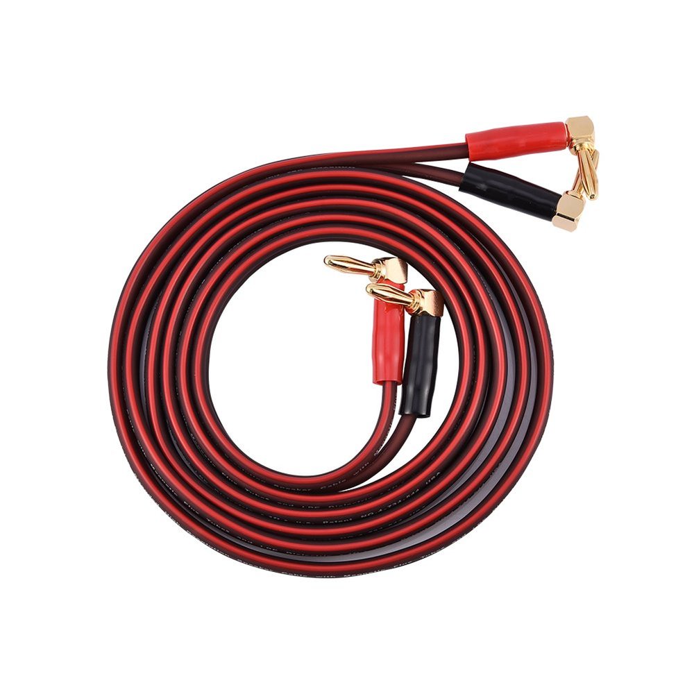 Right Angle Banana Plugs Line Wire, Right Angle Banana Plug Jumper Cable, Copper Speaker Wire for Sound and Speaker (1.8M)