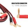 Right Angle Banana Plugs Line Wire, Right Angle Banana Plug Jumper Cable, Copper Speaker Wire for Sound and Speaker (1.8M) view 2