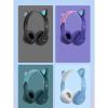 ciciglow Cute Cat Shape WL Headset with HiFi Sound Quality, Luminous Stereo BT Headphones for Home School Office, Small and Light Weight (Black) view 3