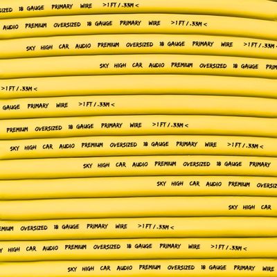 Sky High Car Audio CCA 18 Gauge Primary Wire 100ft (Yellow)