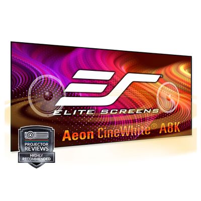 Elite Screens Aeon CineWhite A8K Wide, 158-INCH DIAG, 2.35:1 Aspect Ratio, Acoustically Transparent Perforated Weave, AR158CA8K-WIDE