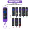 2 Pack Case for Roku Express/Streaming Stick/Premiere - Silicone Remote Cover for TCL Hisense Roku TV Remote (Purple not Glow + Rose not Glow) view 2
