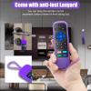 2 Pack Case for Roku Express/Streaming Stick/Premiere - Silicone Remote Cover for TCL Hisense Roku TV Remote (Purple not Glow + Rose not Glow) view 3