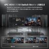4K@60Hz HDMI 2.0 KVM Switch 4x1 for 4PC Share 2 Displays and 4 USB 3.0 Ports SPDIF L/R Audio,Copy/Extended Mod compatibile with Windows, Unix and Mac OS X view 2