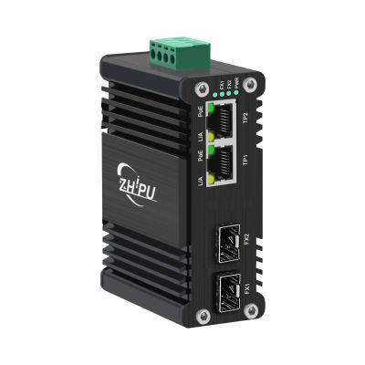 Yjntoximc Mini Industrial 2 Ports Gigabit PoE Switch with DC1248V Redundant Power Input, 12V PoE Switch with 2 SFP, IEEE802.3af/at @60W, Compact PoE Power for VoIP Systems/Solar Power/RV Truck