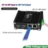 Yjntoximc Mini Industrial 2 Ports Gigabit PoE Switch with DC1248V Redundant Power Input, 12V PoE Switch with 2 SFP, IEEE802.3af/at @60W, Compact PoE Power for VoIP Systems/Solar Power/RV Truck view 3