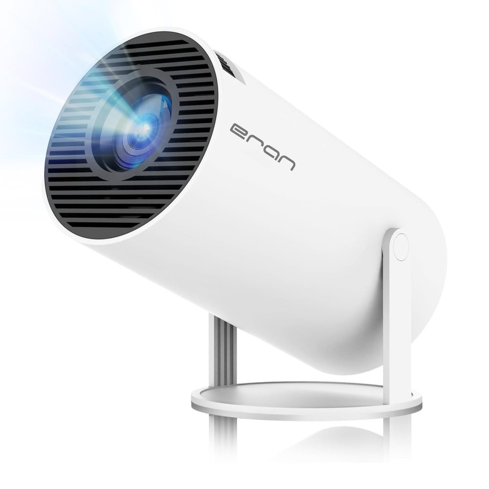 Mini Projector, HY300 PRO Portable Projector, Support 4K 1080P with Dual-Band WIFI6 5G Wireless 5.2 Bluetooth Android 13, 180 Rotatable, Auto Keystone Correction, 35"-130" Screen Video Projector