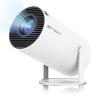 Mini Projector, HY300 PRO Portable Projector, Support 4K 1080P with Dual-Band WIFI6 5G Wireless 5.2 Bluetooth Android 13, 180 Rotatable, Auto Keystone Correction, 35"-130" Screen Video Projector view 1