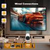 Mini Projector, HY300 PRO Portable Projector, Support 4K 1080P with Dual-Band WIFI6 5G Wireless 5.2 Bluetooth Android 13, 180 Rotatable, Auto Keystone Correction, 35"-130" Screen Video Projector view 3