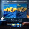 Mini Projector, HY300 PRO Portable Projector, Support 4K 1080P with Dual-Band WIFI6 5G Wireless 5.2 Bluetooth Android 13, 180 Rotatable, Auto Keystone Correction, 35"-130" Screen Video Projector view 4