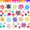 45 PCS Inspirational Wall Decals, Ink Splatter Splotches Wallpaper Motivational Hopscotch Game Stickers Positive Saying Wall Decals for School Classroom Kindergarten Bedroom Nursery Floor view 1