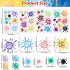 45 PCS Inspirational Wall Decals, Ink Splatter Splotches Wallpaper Motivational Hopscotch Game Stickers Positive Saying Wall Decals for School Classroom Kindergarten Bedroom Nursery Floor view 2