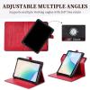 Case Compatible for Fusion5 Fwin232 Pro S3 10.1-Inch Tablet Case 360 Degree Rotation Multi-Viewing Angels PU Leather Stand Folio Cover Camera can be Used Red view 3