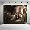 CHNYWORK 8x6ft Haunted House Backdrop Abandoned Attic Brick Wall Wooden Floor Classic Horror Movie Game Scene Background Halloween Monster Ghost Party Decoration Portrait Photo Booth Studio Props view 2