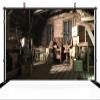 CHNYWORK 8x6ft Haunted House Backdrop Abandoned Attic Brick Wall Wooden Floor Classic Horror Movie Game Scene Background Halloween Monster Ghost Party Decoration Portrait Photo Booth Studio Props view 3
