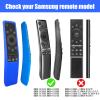 2 Pack Samsung TV Remote Silicone Protective Case - Compatible with BN59 Series - Glow in The Dark - Blue/Black Skin Sleeve view 2