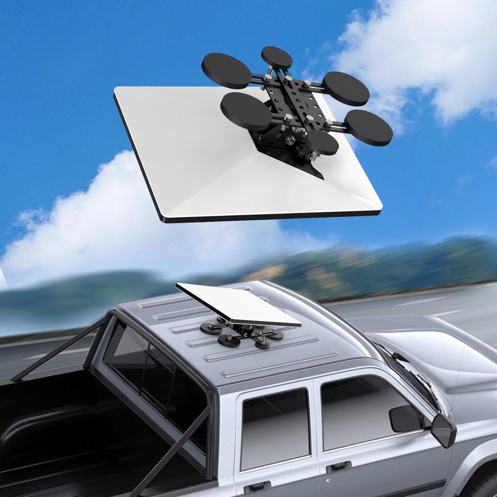 Car Mount for Starlink Mini, Car Roof Mount with Strong Holding Force for Metal Roof Use, Portable Star Link Mini Mounting Kit for RV,Truck, Yacht