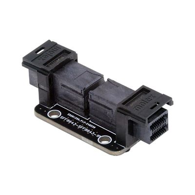 NFHK PCI-Express 4.0 Mini SAS HD SFF-8643 Female to SFF-8643 Female PCBA Coupler Adapter Extender