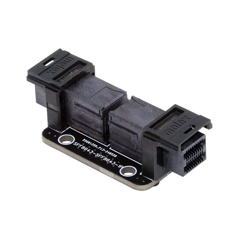 NFHK PCI-Express 4.0 Mini SAS HD SFF-8643 Female to SFF-8643 Female PCBA Coupler Adapter Extender