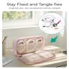 BAGSMART Electronics Organizer Travel Case, Cord Storage for Chargers Cables Phones, Compact Tech Accessories Pouch, Beige view 3