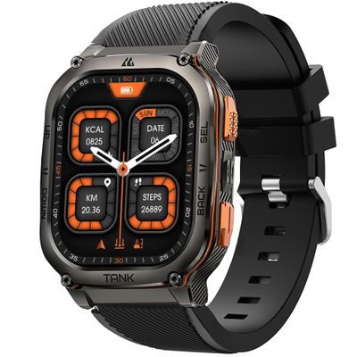 Compatible with AMAZTIM Smart Watch Bands, Silicone Replacement Strap Compatible with AMAZTIM, KOSPET M2, M3, M3 Ultra, C20 Pro, T2, T3, T3 Ultra, for WalkerFit M2, M6 Ultra, M2 Pro Watch (Black)
