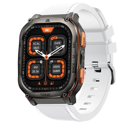 Compatible with AMAZTIM Smart Watch Bands, New Silicone Woven Line Adjustable Replacement Strap Compatible with AMAZTIM, KOSPET M2, M3, M3 Ultra, C20 Pro, T2, T3, T3 Ultra, Compatible with WalkerFit M2, M6 Ultra, M2 Pro Watch (White)