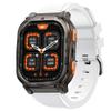 Compatible with AMAZTIM Smart Watch Bands, New Silicone Woven Line Adjustable Replacement Strap Compatible with AMAZTIM, KOSPET M2, M3, M3 Ultra, C20 Pro, T2, T3, T3 Ultra, Compatible with WalkerFit M2, M6 Ultra, M2 Pro Watch (White) view 1