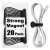 20 + 32 Pack Magnetic Cable Ties, Cute Cloud Design + Cute Cat's Paw Design, Great for Bundling and Organizing, Holding Stuff, Book Markers, Fridge Magnets view 2