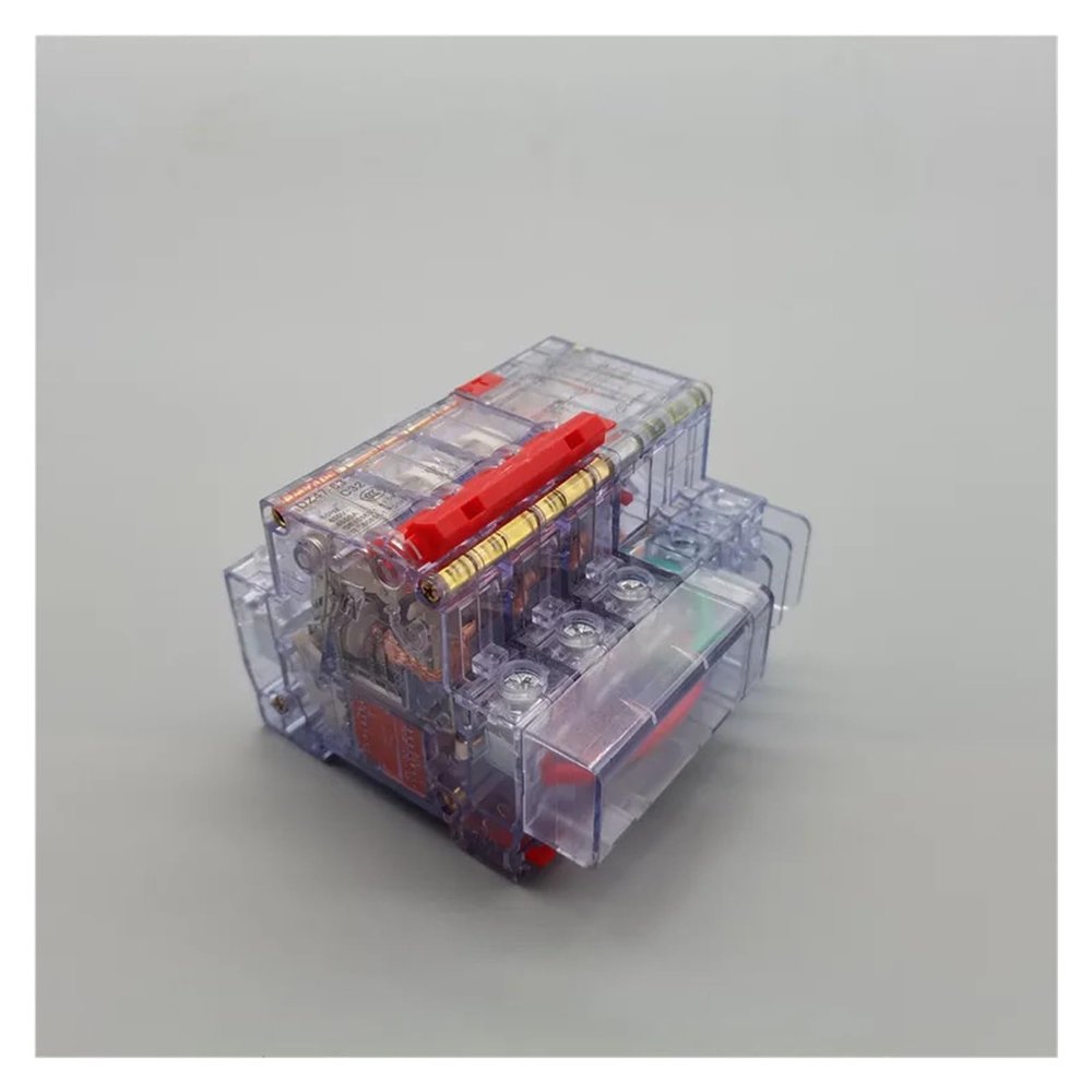 QZLIBEFUD 3p Ac220v-380v dz47le-63 6a10a16a25a32a40a63a Transparent Switch Main gate Residual Current Leakage Protection Circuit Breaker(10A)