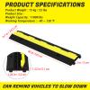 GarveeTech 3 Pack of 2 Channel Protective Wire Cord Ramp, Driveway Rubber Traffic Speed Bumps, Cable Protector, 11000 LBS per Axle Capacity view 3