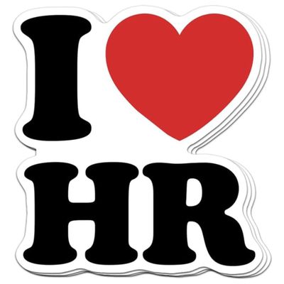 3Pcs I Love HR Stickers, 2 Inches
