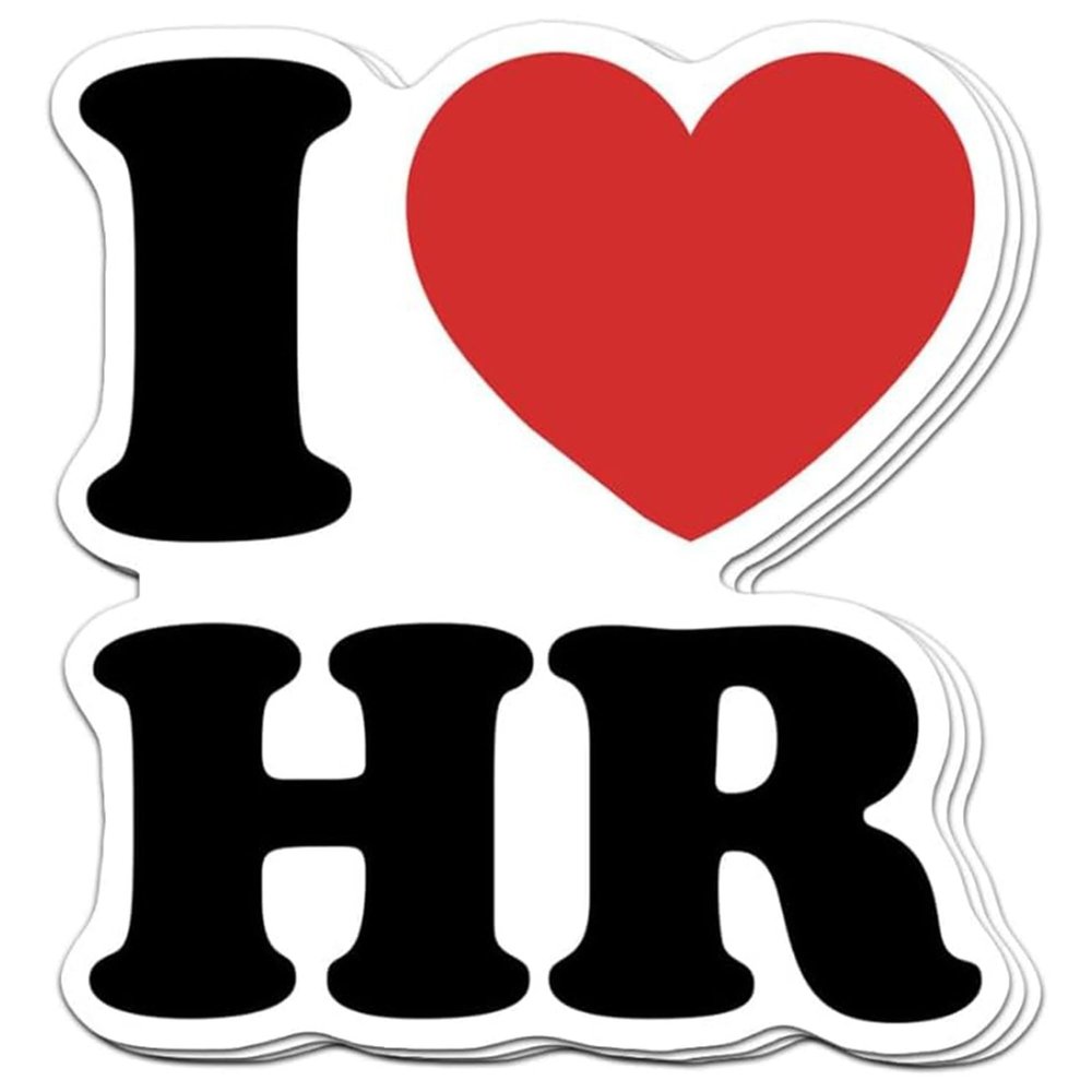 3Pcs I Love HR Stickers, 2 Inches